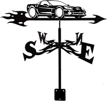 Cozy Cottage with Roof Mount Metal Weathervane Decoration Black Weather Vane Wind Direction Indicator Kit Metal Bracket Weather Vane for Roof Garden Home Garden Sheds Fence Posts Pergola (Carp)