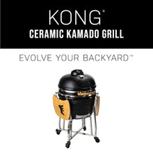 GRILLA Kong Ceramic Kamado Grill with Adjustable Vent, Ceramic Construction, 600 Square Inches of Cook Space for Outdoor Cooking, Grilling, Outdoor Grilling
