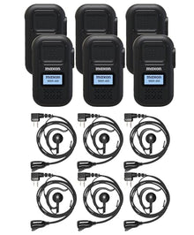 MAXON MBR-400 Digital Business Radio Six-Pack with Earpiece and Multi-Charger