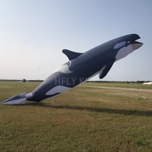 Yingfeida Soft Inflatable Killer Whale Kite Pendant Black