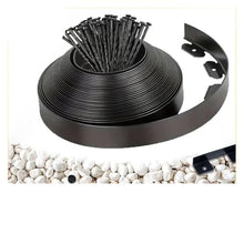 10M L Shaped Lawn Edging Heavy Duty Landscape Border for Grass Gravel Separation Pavement Edge Restraint Garden Barrier(Green-10CMx10m)