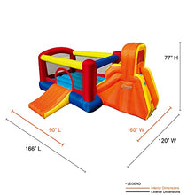 BANZAI Double Slide Backyard Bouncer Inflatable Bounce House Multi