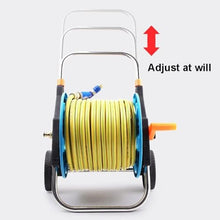 LXXW Hose Reel Cart Portable Hose Reel, Metal Garden Hose Reel Trolley for Garden, Lawn, Sidewalk, Ranch For Garden Hoses(With 45m Hose)