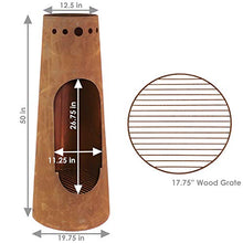 Sunnydaze Santa Fe Large Wood Burning Chiminea Outdoor Fireplace, 50"