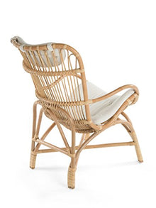 KOUBOO Rattan Loop Lounge Chair with Seat and Head Cushion, Natural Color, Large,
