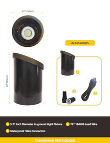 COLOER In-Ground Well Lights LED Outdoor Low Voltage Landscape Lighting 12-Pack 301B
