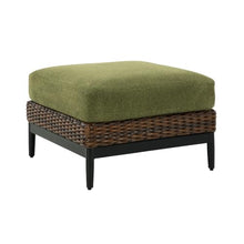 Signature Design by Ashley Outdoor Ottoman with Cushion, 28" Square Green