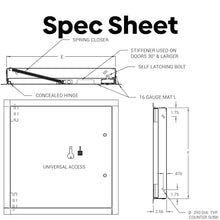 Best 12” x 12” Un-Insulated Fire Rated Metal Access Panel with 1” Flange, 16 Gauge Steel Access Door with Reinforced Edges & Hidden Hinge, Self-Closing/Latching, Inside Latch Release, BA-FB-5060
