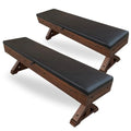 Freetime Fun Cushioned Storage Bench Set Espresso (2)