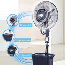 DMVWJR Portable Misting Fan｜Adjustable Height Pedestal Fan｜Mister Fan With 42L Capacity Tank｜Tower Fan Multiple Power Options｜Floor Fan For Office Outdoor Treadmill Camping Bedroom(30 in)