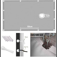 Waterproof Sun Shade Sail Straight Edge 22x40 FT Rectangle Canopy Sunshade Cover UV Block with Grommets Fence Privacy Screen for Outdoor Garden, Porch, Patio, Backyard