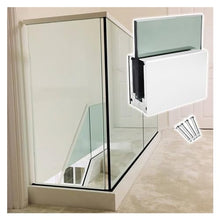 1pc Durable Glass Pool Fence Spigot Balustrade Railing Post Clamp - Easy Install Aluminum Clamp for 10-17mm Glass Panels(White,L 5M/197 Inch)