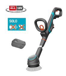 Gardena Cordless Multi-Cleaner AquaBrush Compact 02/18V P4A Solo: Battery-Powered Cleaning Tool, Wet Cleaning of Vertical Surfaces in just one Step, Without Rechargeable Battery (14840-55)