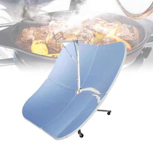 BDJSN 2000W Portable Solar Cooker, Square Solar Concentrated Oven, Parabolic Focal Spot Temperature:1472-1832°F, All Season, Outdoor, Cooking, Steaming, Concentrating Solar Cooker