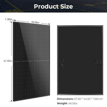SUNGOLDPOWER N-Type 440W Solar Panel 2PCS,16BB Monocrystalline Grade A Cell,Black,IP68,for 12V/24V/48Vdc Energy Storage in Home,RV,Farms,on/Off-Grid System UL61730 CEC Listed(880W)