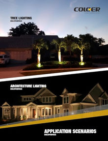 COLOER Solid Brass Landscape Spotlight 12-Pack with 5W LED MR16(101B-Black)