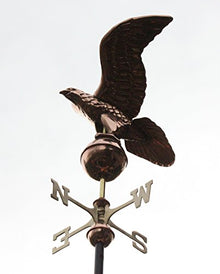 Accentua Olympia Cupola with Eagle Weathervane 24 in. Square 63 in. High White With Copper Roof