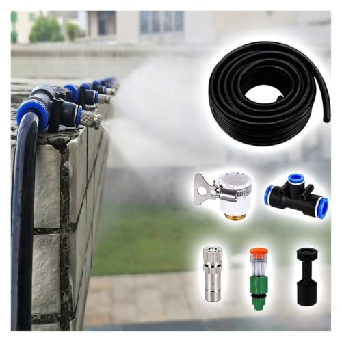 Drip Irrigation System for Raised Garden Bed, Adjustable Mist Nozzles Outdoor Plant Irrigation System, Leak-Proof & Easy Installation