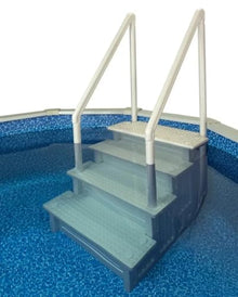 Pearl White Steps Swimming Pool Ladder for Aqua Select, Capacity 350 Lbs