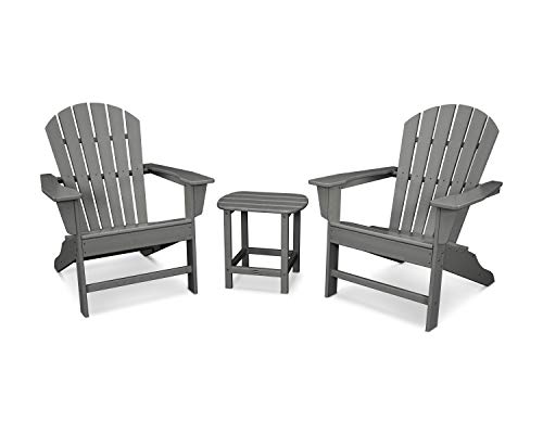 POLYWOOD South Beach 3-Piece Adirondack Chair Set with Side Table