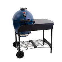Char-Griller AKORN 20-Inch Kamado Charcoal Grill and Smoker with Grill Cart, Triple-Wall Insulated Steel with Cast Iron Grates and 26 x 26 Inch Prep Space, 445 Sq. In. Cooking Area, Sapphire