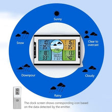 Weather Station, Digital Clock Temperature & Humidity Indicator with Warning Alarm Meteorological Station Weather Forecast Clock, for Home Garden
