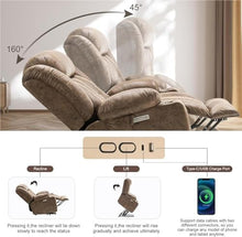 KTYUERGHK Oversized Power Lift Recliner with Massage Heat and USB Ports