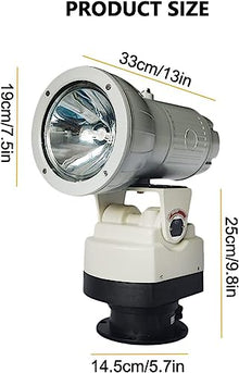 LED Spotlight - W/Remote Control Search Light 360 Degree LED Rotating Remote Control Work Light with Magnetic Base, for Boat Home Security Protection Emergency Lighting Farm Field Garden(70w,12v)