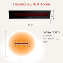 Bromic Platinum Smart Heat 3400W Electric Patio Heater - Radiant Infrared, 208V, Black Finish - BH0320021