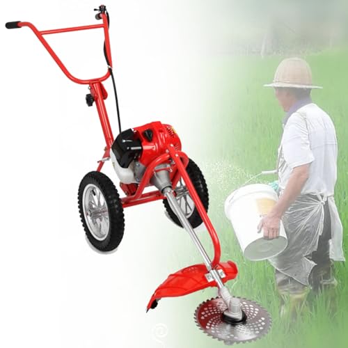piudoiliy Cordless Weed Wacker,Lightweight Brush Cutter Trimmer, Portable Hand-Push Weeder Grass Trimmer,for Family Garden