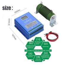 Renewable Energy Controller Universal Wind Solar Hybrid Charge Controller 12V/24V/48V MPPT Boost Charge Regulator with LCD Display and Free Dump Load