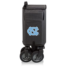 PICNIC TIME NCAA North Carolina Tar Heels Adventure Wagon Folding Wagon - Wagon Cart - Sport Utility Wagon - Beach Wagon Collapsible, (Dark Gray)