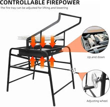 Outdoor Barbecue Grill, Portable Stainless Steel Charcoal BBQ, 360° Rotating Design for Camping, Travel, and Party