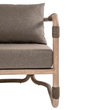 Baja Outdoor Lounge Chair in Brown Eucalyptus with Brown Cushion