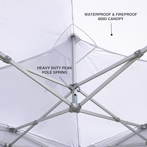 Pro Expo 10x10 Heavy Duty Aluminum Canopy Tent Package Waterproof Fireproof White