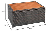 Excellerations Outdoor Wicker Storage Table - 13.5"