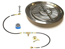 EasyFirePits Pre-Plumbed Natural Gas/Propane Gas Fire Pit Ring Burner Pan & Full Combo Connection Kit (22.00, 18" Ring Round Pan)