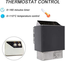 XQZMZSCP Home Sauna,6-9KW Sauna Stove, Electric Stainless Steel Electric Sauna Heater with External Controller for The Hotel's Hotel Spa Sauna (6kw)