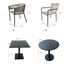 GLigeT Balcony Table and Chair Set Rattan Furniture Modern Outdoor Garden Furniture Sets Casual Table Chair Set Simple Cafe Table Chair Bistro Table Set (Color : 70cm Table-2 chairs-03)