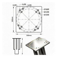 Stainless Steel In-Ground Durable Outdoor Parasol Umbrella Base Stand