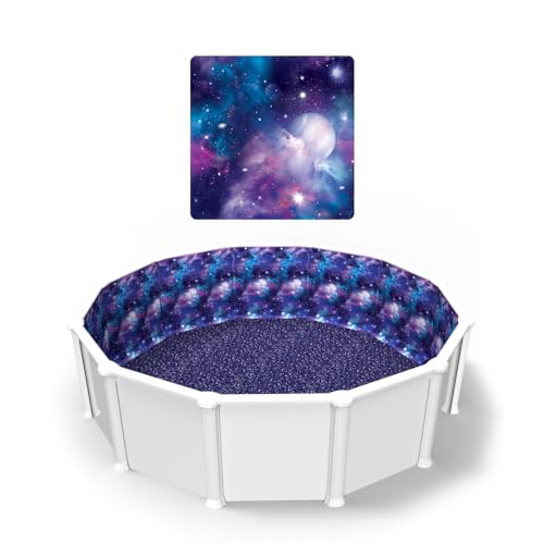 LINERWORLD.COM Round Overlap Pool Liner Galaxy