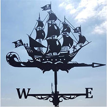 Retro House Weathervane Metal Coating Anti-Corrosion Stainless Steel Garden Weather Vane Garden Indicating Wind Direction – Ship