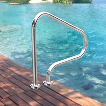 Pool Handrail Handle Grab Rails Swimming Swimming Pool Hand Rail for Inground Pool Entry, Stainless Steel Pool Stair Rail with Quick Mount Base, 31.5"x31.5"