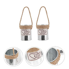 8 pcs Metal Hanging Buckets Galvanized Holder Container Rope Planters Floral Railing Can Style Succulent Arrangement Storage Plant Iron Fence Containers Farmhouse Pot Baskets for (Silverx4pcs