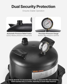 VEVOR Cartridge Pool Filter System | 150 Sq. Ft, Compatible with 2.5HP–3HP Pumps, Max Flow 8136 GPH, for Pools Up to 34342 Gallons