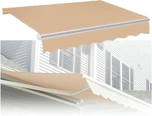 WZUOPG Manual Retractable Awning Door Window Awning Shelter Outdoor Canopy Home Deck Canopy with Manual Crank Handle（Frame Included ）