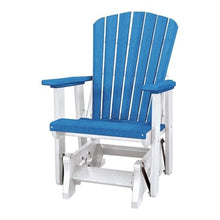 American Furniture Classics OS Home and Office Model 515BW Fan Back Glider Made in the USA- Blue, White