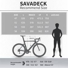 SAVADECK Carbon Road Bike with Shimano SORA R3000 18 Speed Derailleur System, Racing Bicycle - Black
