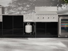 NewAge Products Performance Series Outdoor Kitchen 12,000 BTU Natural Gas Side Burner with Black Aluminum Cabinet with Pulse Ignition