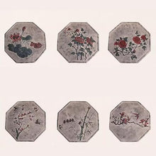 Elitix Stepping Garden Stone Garden Flower Stepping Decorative Stone 1 Pcs/ 6pcs, Vintage Stone Door Step for Lawn Landscaping Pathway, Chinese Style Ornaments Tiles Stone(Color:1 Set)